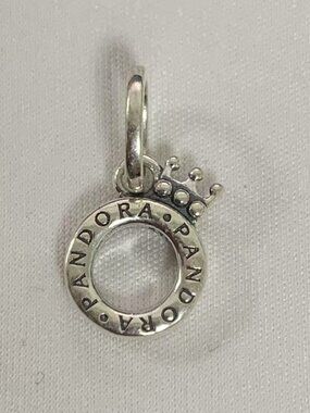 Pandora Open Centre Pandora Crown O Pendant, S925 Silver Jewelry